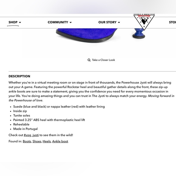 John Fluevog Women's Vibrant Blue Jyoti booties size 9.5 - Picture 8 of 11